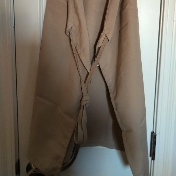 NWT Monogrammed L Ktichen Apron Autumn Pumpkin Tan 30 x 32" neck & waist tie - Picture 9 of 9